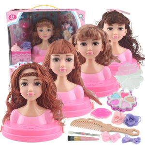 Doll Makeup & Hair Play Set – Role-Play Princess Dressing, Early Makeup Toy for Little Girls