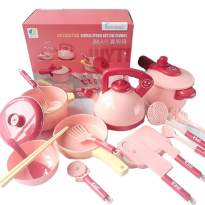 16pcs Kids Pretend Play Fruit & Vegetable Cutting Set – Simulation Kitchen Cookware Toy