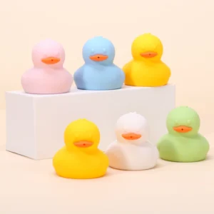 KEAN Bpa Free Kids Bath Time Shower Toy Montessori Rubber Spray Water Duck Bath Toy Silicone Baby Bath Toys for Babies