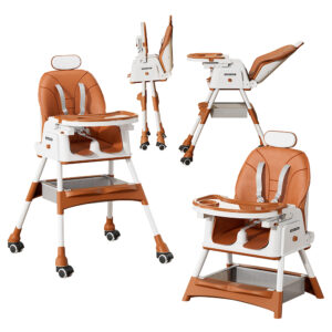 3-in-1 Folding High Chair – Adjustable Convertible Baby Feeding Chair
