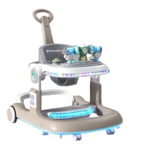 Portable Foldable Baby Walker – 3 Adjustable Heights, 6-18 Months