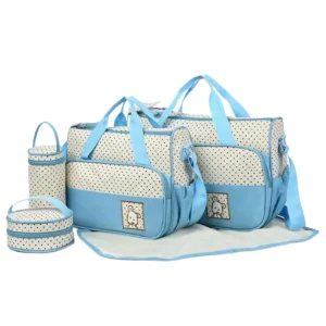 Portable Multifunctional 5-in-1 Mommy Bag Set – Bottle Bag, Lunch Bag, Mat & More