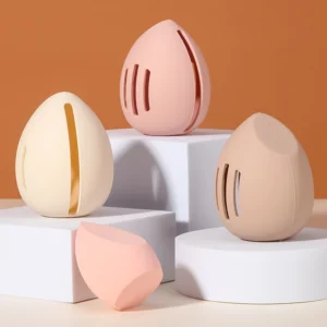 Makeup Beauty Egg Sponge Holder Case Makeup Puff Storage Travel Case Stand Container Silicone Makeup Sponge Holder