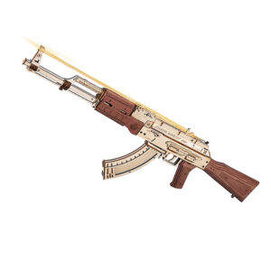 3D Wooden Puzzles AK47 Rubber Band Gun Model Kit Toy For Adults