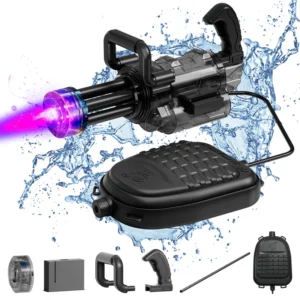 Kids' Automatic High-Pressure Electric Gatling Water Gun – Purple Light, Perfect for Outdoor, Beach & Pool Entertainment