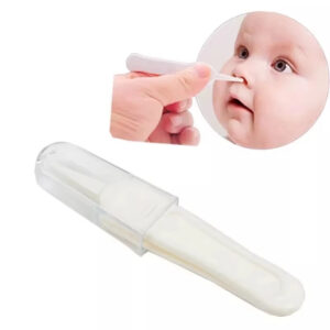 Infant Nose Cleaning Tweezer with Eco-friendly Mini Plastic Round-Head Baby Ear Nose Navel Cleaner Clip for Baby Care