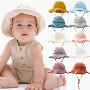 Adjustable Kids Beach Hat – Breathable Sun Hat for Toddlers & Infants