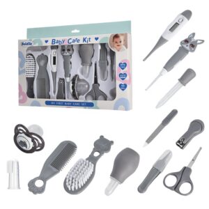 Baby Healthcare and Grooming Kit, Safety Newborn Nursery Baby Care Kit, with Hair Brush Comb, Nail Clipper, Thermometer