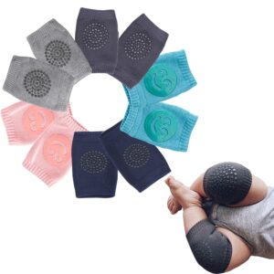 Newborn Baby Knee Pads and Wrist Pads Thickened Crawling Accessories Non-Slip Smiley Face Dispensing Cotton