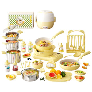 Real Mini Kitchenware Pretend Play Set – Cooking Toys for Girls & Kids – Indoor Home Play