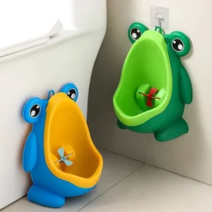 Toilet Training Urinal, Portable Toddler Urinal Toilet for Boys, Frog Squatty Potty with Removable Bowl & Spinning Target