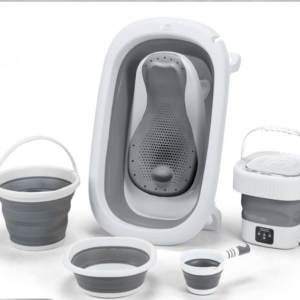 Color Box PP Bathtub Set for 0-8 Years Old  Baby Bathing & Clothes Washing Six-Piece Multifunction Gift Set