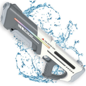 Kids' Powerful Electric Water Gun – Rechargeable, Automatic, Large Capacity, with Light for Summer Pool/Beach/Water Park Fun
