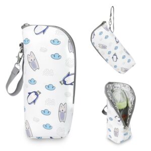 Baby Bottle Cooler Tote Bags, Insulated Breastmilk Cooler Bag, Nursing Bottle Warmer Bag for Nursing Mom Daycare Travel