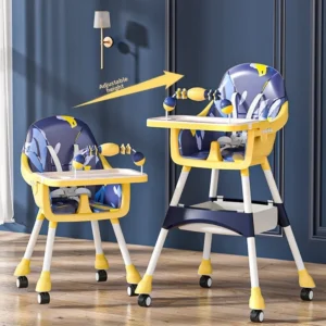 Factory Direct Sales Baby Children's Dining Chair Household Multi-Function Foldable Portable Seat for 3 Months+