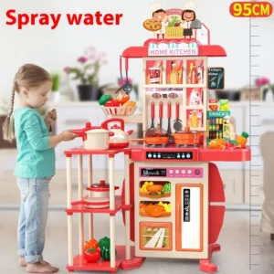 Children's Home Cooking Simulator Kitchen Set Kitchen Girls Cooking Spray Dining Table Toys Christmas Gifts