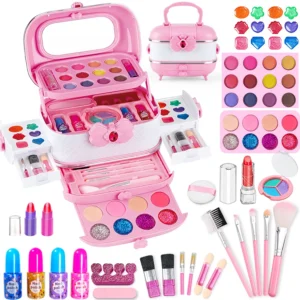 Kids Washable Makeup Toys – Real Makeup Set for Little Girls, Toddlers & Children