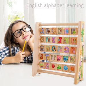Lead Free Traditional Alphabet Abacus Wooden Educational Toy