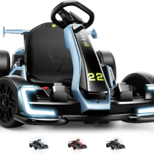 24V Kids Electric Go Kart Drift Kart Car with Adjustable Seat, Fast 8.5 MPH, 300W Powerful Motor and 2 Speed