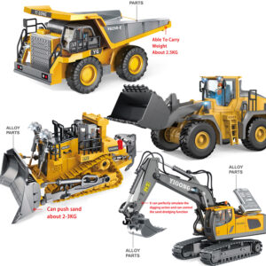 1:20 Scale Alloy 2.4G11 Channels Rc Excavator Toy Remote Control Truck Toys Digger Sets With Music and Sounds RC Construction