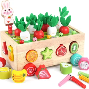 Toddlers Montessori Wooden Educational Toys for Baby Boys Girls Age 2 3 4 Year Old