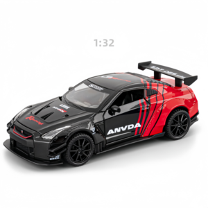 1:24 Nissan GTR R35 Skyline Ares Diecast Alloy Car Model – Sound & Light, Classic Collectible