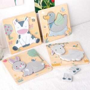 Wooden Puzzle Baby Early Educational Animal Puzzle Board Wood Cartoon Wooden Jigsaw Puzzle Toys for Girl
