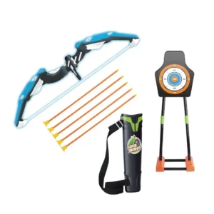 Kids Archery Game Bow and Arrow Set Indoor Outdoor Sport Training Shooting Game LED Light up Archery Toy with Moving Target Set