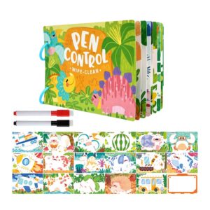 Early Education Pen Control Tracing Activity Book Toddler Montessori Learning Pen Control Training & Drawing Erasable Copybook