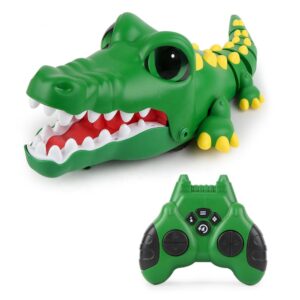 2.4G Remote Control Crocodile Toy Interactive Biting Action and Prank Game Electric RC Programming Rotating alligator with Sound
