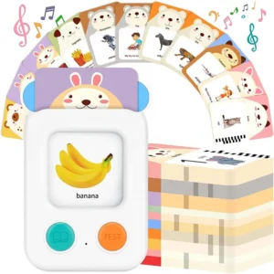 Kids Early Educational English Talking Flash Cards Learning Toy Montessori Smart Flash Card Reader Learning Machine Pocket Speech Toy