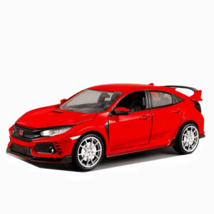 Diecast Model Cars 1:24 Civic TYPE-R for  Sound Light Metal Vehicle Model Alloy Old Cars for Kids Collectors Diecast Toys
