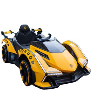 12V Kids Super Sports Car Ride-On Electric Vehicle, Battery-Powered Plastic Wheel Children's Toy