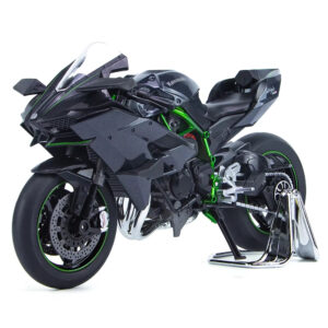 1:9 Scale Diecast Metal Alloy Kawasaki Ninja H2R Model Highway Version with Sound Light Front-Wheel Steering Ornament