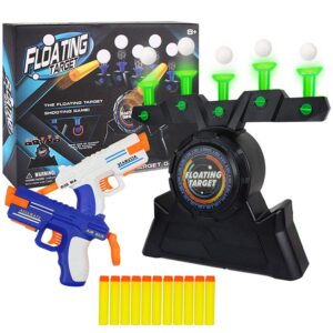 Children's Soft Bullet Shooting Toy Set with Safe Floating Ball Target and Glow-in-the-Dark Target, Soft Bullet Shooting Game