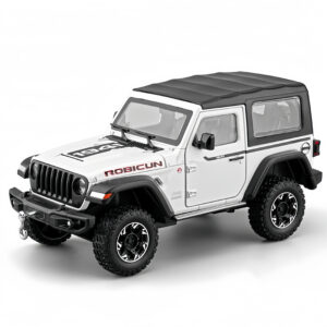 1:24 Scale for JEEP WRANGLER RUBICON Diecast Metal Car Model Toy Sound & Light Pullback Open Door Off-Road Decorate Collection