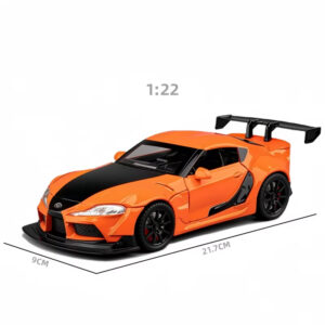Diecast 1:22 Scale Classic Supra Cast Metal Model Car with Sound & Light Features Pullback Mechanism-For Kids & Adults