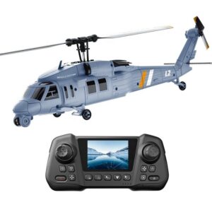 Apache RC Helicopter, 6-Axis Gyro Single Rotor, 4K Optical Flow Aerial Camera with Screen