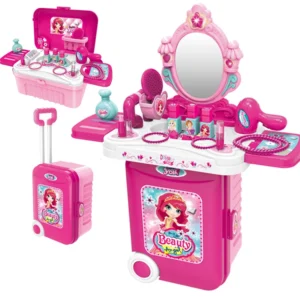 Kids Pretend Play Toys House Simulation Dressing Suitcase Make up Toy for Girl