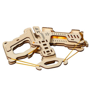 3D Puzzle Crossbow Model with Safe Rubber Band Gun, Kids Educational Toy for Learning Shooting Game Props, Suitable for Adults