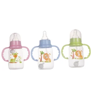 Standard Caliber 150ml Baby Bottle PP Plastic Cartoon Pattern for Children and Newborns Factory Wholesale