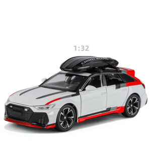 1:32 Scale RS6 Alloy Car Model Diecast Vehicles Toys with Sound Light Pullback Metal Model Car for Playing Plastic Ornament