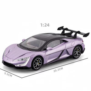 1:24 Scale YW U9 Alloy Diecast Car Model with Sound & Light Button Cell Battery-Gift for Kids & Adults