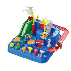 Small Macaron-Colored Inertia Educational Train Toy Car Adventure Plastic Engineering Vehicle Parking Lot Track for Slot Toys