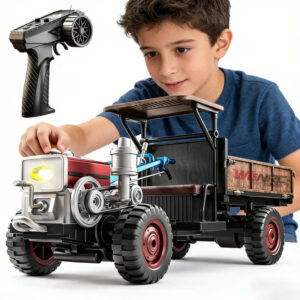 1:12 Scale Retro Rc Walking Tractor Model,Full Proportional Retro Rc Walking Tractor Toys Rc Farmer Car Tractor Toys