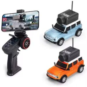 1:64 Scale Mini Metal RC Drift Car - Camera Equipped, Rechargeable Wireless Remote Control Toy, APP Operable