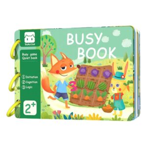 Toddler Montessori Early Education Paper Pasting Quiet Book – Sticky Matching Cognitive Learning Busy Book