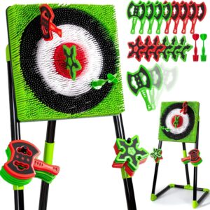 3 in 1 Axe Darts Throwing Game Set with Bristle Target – Indoor/Outdoor Activity Toy for Adults & Kids
