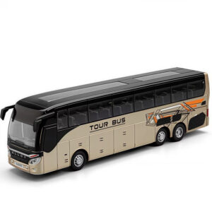 1:32 Scale Diecast CZ Bus Metal Simulation Alloy Vehicle Toy Sound Light Pullback Open Doors Movable Wheels Bus Model