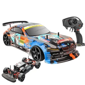 1/10 Scale 2.4G Frequency Remote Control Racing GTR High-Speed 4WD RC Car USB Cable for Boys